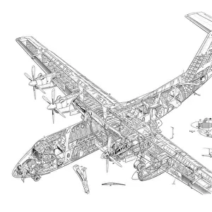 DHC Dash-7 Cutaway Drawing