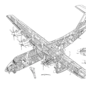 DHC Dash-7 Cutaway Drawing