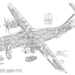 Dornier 328-110 Cutaway Drawing