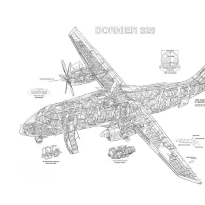 Dornier 328 Cutaway Drawing