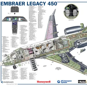 Embraer Legacy 450 cutaway