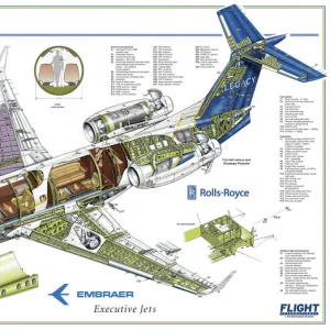 Embraer Legacy 600 Cutaway Poster