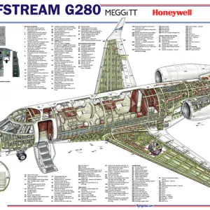 Gulfstream G280 Cutaway Poster