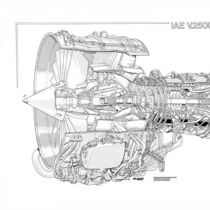 IAE V2500 Cutaway Drawing