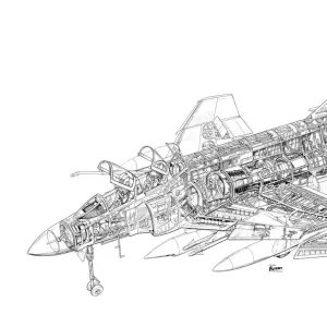 McDD F-4K Phantom Cutaway Drawing