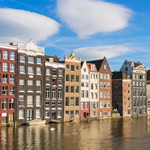 Amsterdam, Holland, Houses on the Damrak