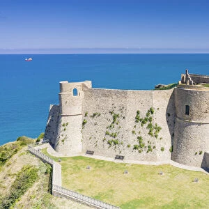 The ancient castle Castello Aragonese overlooking the sea, Ortona, province of Chieti