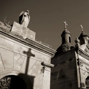 Argentina, Buenos Aires, Recoleta, Recoleta Cemetery, monument detail