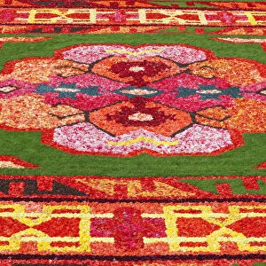 Belgium, Brussels, Grand Place, Flower Carpet Festival, Flower Pattern