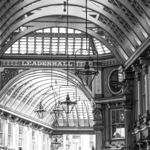 Leadenhall Market Black and White Print