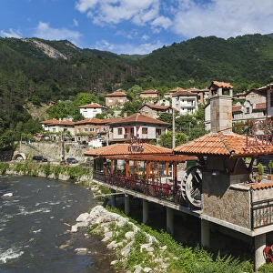 Bulgaria, Southern Mountains, Bachkovo, riverside restaurants