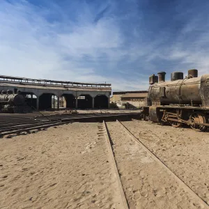 Chile, Baquedano, railroad station and museum