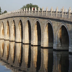 China, Beijing, The Summer Palace, Seventeen Arched Bridge