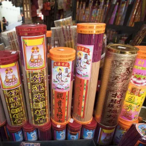 China, Hong Kong, Incense Shop Display