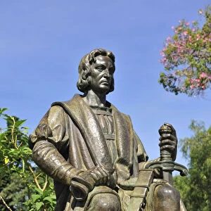 Christopher Columbus (Cristovao Colombo) statue. Funchal, Madeira