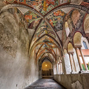 The cloister of the Cathedral of Bressanone, Brixen, South Tyrol, Italy