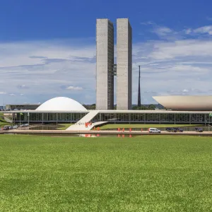 Congress building, 1960, Oscar Niemeyer, Brasilia, Brazil