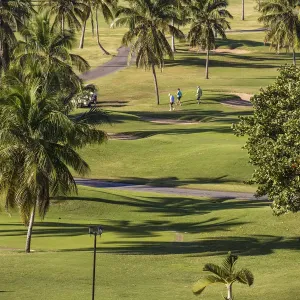 Cuba, Varadero, Golfers at Varadero Golf Course