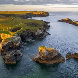 Dramatic North Cornish coast near Porthcothan, Cornwall, England. Summer (August) 2020