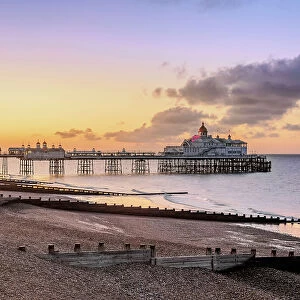 Eastbourne Pier at dawn, Eastbourne, East Sussex, England, United Kingdom