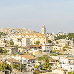 elevated view over Lympia, Nicosia District, Cyprus