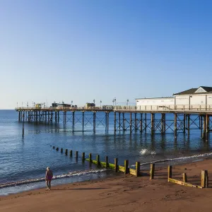 England, Devon, Teignmouth, Teignmouth Pier and Beach