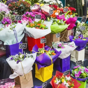 Leadenhall Market Flower Stall Print