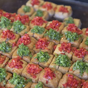Fried tofu, Lijiang (UNESCO World Heritage Site), Yunnan, China