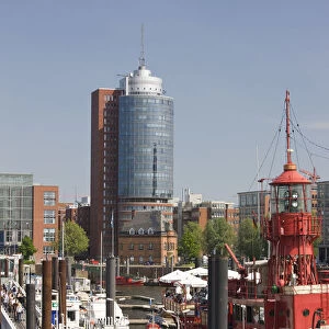 Germany, State of Hamburg, Hamburg, Inner Harbour and Lightship