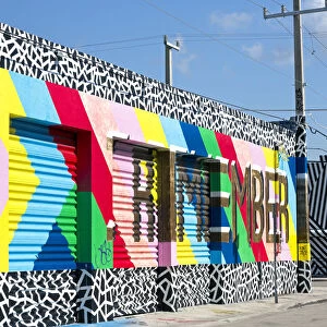 Graffiti street art in the Wynwood Art District of Miami, Florida, USA