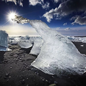 Icebergs on Jokulsarlon Beach, Iceland