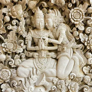 Indonesia, Bali, stone relief, Rama & Sita