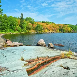 Island in Lake of the Woods Kenora District, Ontario, Canada