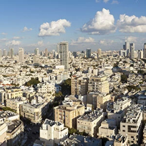 Israel, Tel Aviv, elevated city view towards the commercial and business centre