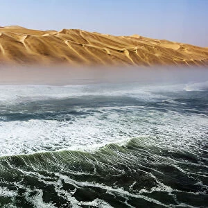 Langewand, where the Atlantic Ocean meets the sea of dunes in Western Namibia