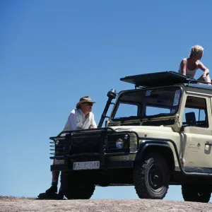 Looking out from a game-viewing vehicle on a safari holiday