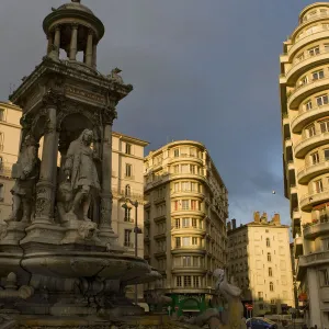 Lyon, France; Jacobins fountain, Jacobins square