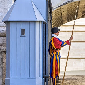 A member of the Pontifical Swiss Guard with halberd, St