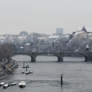 Mittlere Br√ºcke in the winter season, Basel, Canton Basel-Stadt, Switzerland