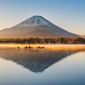 Mt Fuji seen from lake Shoji, Yamanashi Prefecture, Japan