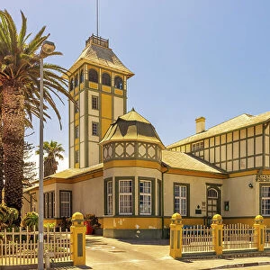 Namibia, Swakopmund, German-style Woermannhaus built in 1905 as the main offices of the Damara & Namaqua Trading Company and declared a national monument and restored in 1976