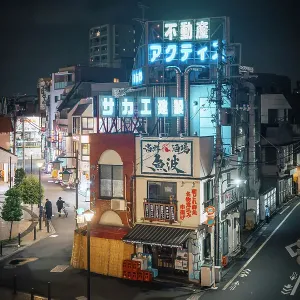 Neon Nights Shiinamachi Station Print (Q1 2024). Art Prints