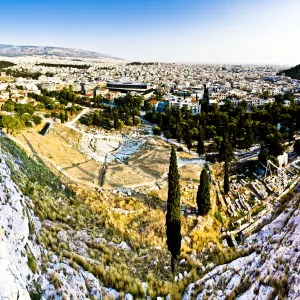 New Acropplis Museum & City Overview from the Acropolis, Plaka, Athens, Greece