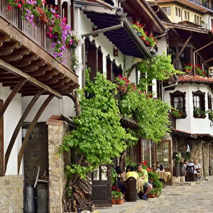 The oldest street in Veliko Tarnovo, General Gurko street, with charming old houses