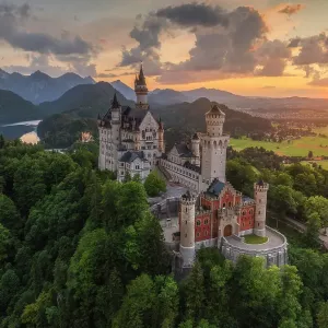 Neuschwanstein Castle Print, a photograph of the Bavarian castle Neuschwanstein Castle Print, a photograph of the Bavarian castle