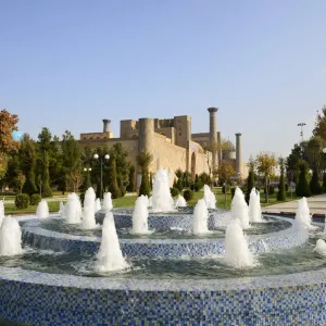 Registan square, a Unesco World Heritage Site, Samarkand. Uzbekistan