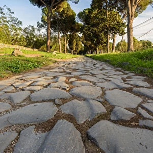 Remains of the Appian Way near Rome, Lazio, Italy