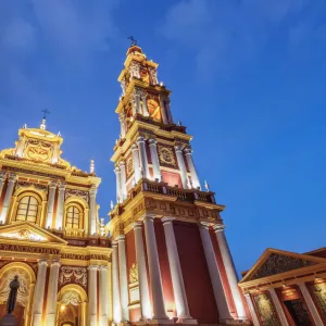 Saint Francis Church, twilight, Salta, Argentina