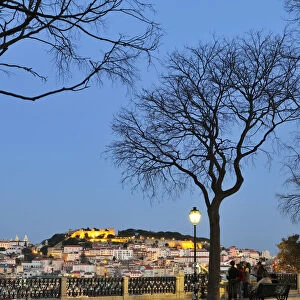 Sao Pedro de Alcantara belvedere, one of the best view points of the old city of Lisbon