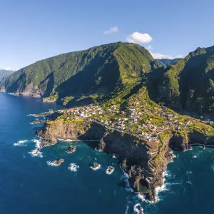 Seixal and scenic coastline, Madeira island, Portugal, Europe